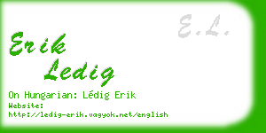 erik ledig business card