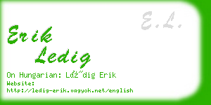 erik ledig business card